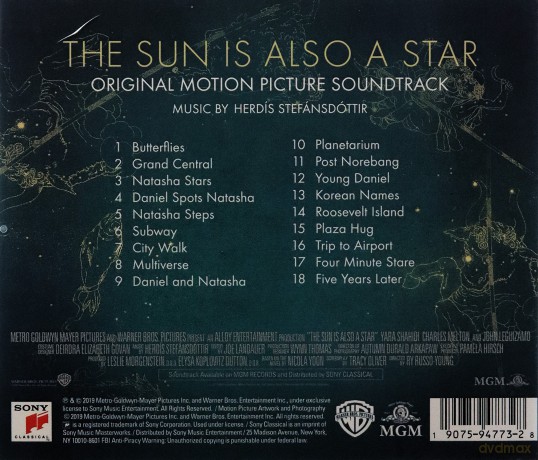 The Sun Is Also a Star soundtrack (Herdís Stefánsdóttir) [CD]