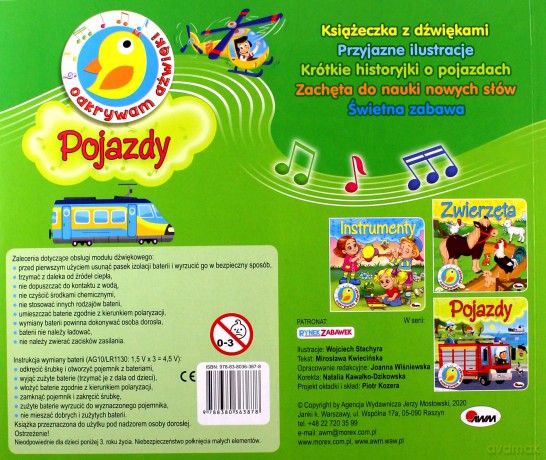 Odkrywam dźwięki Pojazdy - Mirosława Kwiecińska [KSIĄŻKA]