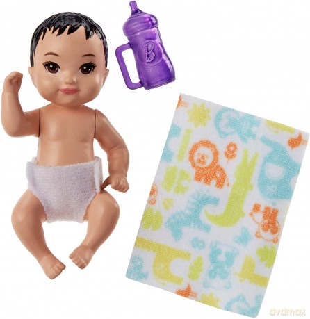 Lalka Barbie Klub Opiekunek Niemowlę + akcesoria FHY77
