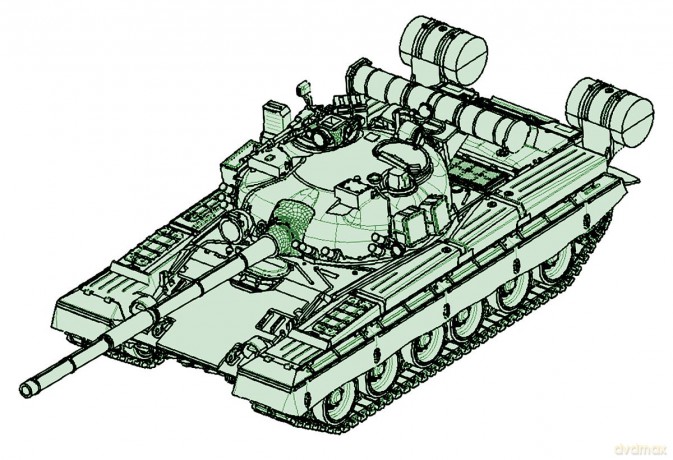 Model plastikowy Czołg rosyjski T-80B MBT