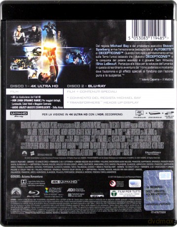 Transformers [Blu-Ray 4K]+[Blu-Ray]
