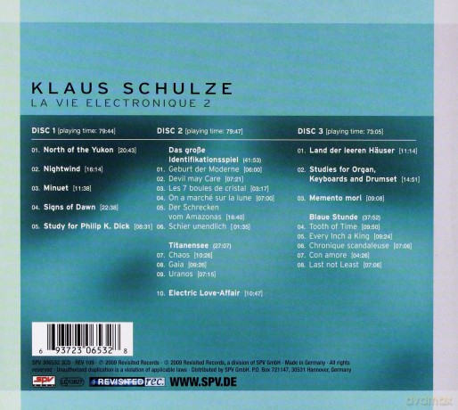 Klaus Schulze: La Vie Electronique 2 (digipack) [3CD]