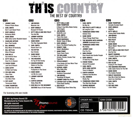 Johnny Cash: Very Best Of Country [CD]