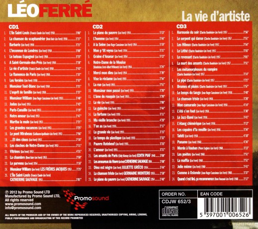 Leo Ferre: The Best Of - La Vie D'Artiste [CD]