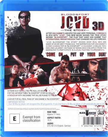 JCVD: Bloodsport The Story 3D [Blu-Ray 3D]+[Blu-Ray]