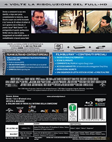 The Bourne Identity (Tożsamość Bourne'a) [Blu-Ray 4K]+[Blu-Ray]