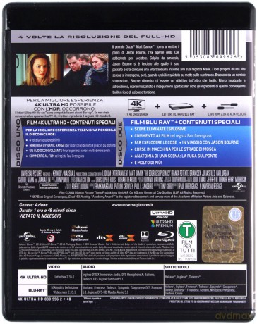 The Bourne Supremacy (Krucjata Bourne'a) [Blu-Ray 4K]+[Blu-Ray]