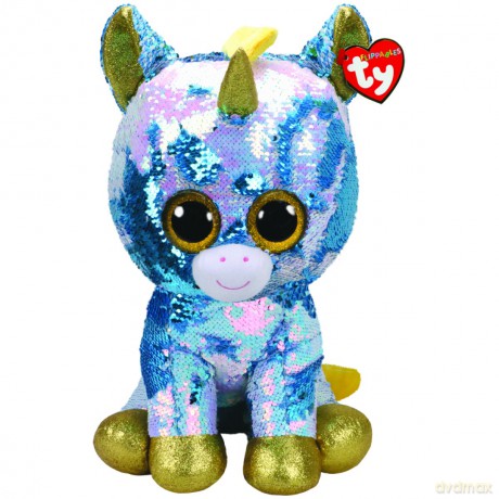 Beanie Boos Pixie - cekinowy Jednorożec biały 42 cm