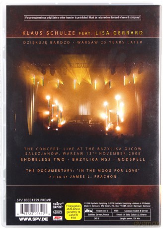 Klaus Schulze & Lisa Gerrard: Dziękuję Bardzo [DVD]