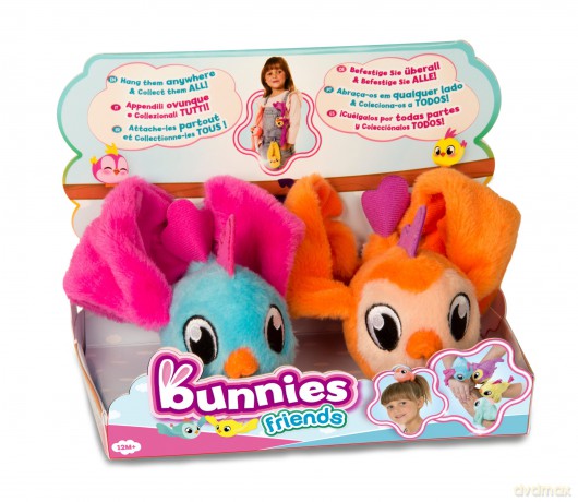Bunnies friends Ptaszek z magnesem 2-pak