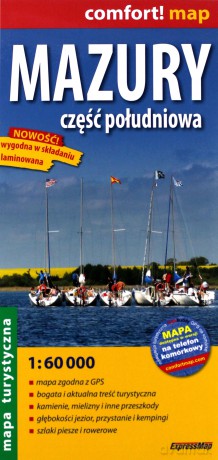 Comfort!map Mazury część południowa, 1:60 000 mapa [KSIĄŻKA]