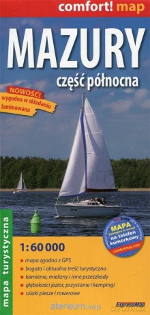 Comfort!map Mazury część północna 1:60 000 mapa [KSIĄŻKA]