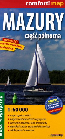 Comfort!map Mazury część północna 1:60 000 mapa [KSIĄŻKA]