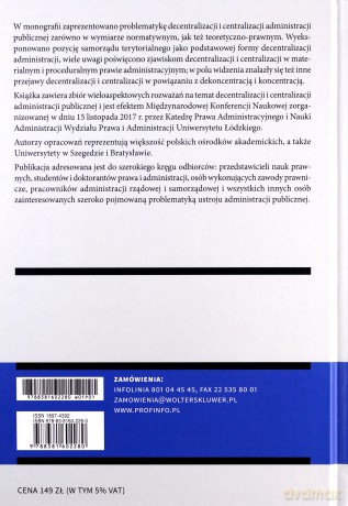 Decentralizacja i centralizacja administracji publicznej [KSIĄŻKA]