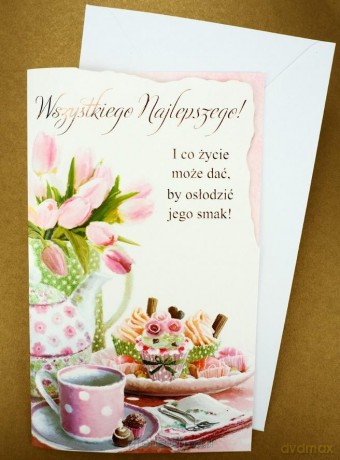 Karnet Życzenia + koperta