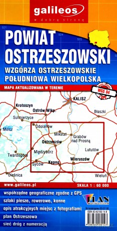 Mapa - Powiat Ostrzeszowski 1:60 000 [KSIĄŻKA]