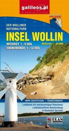 Mapa atrakcji - Wyspa Wolin wersja niemiecka 1:45 000 [KSIĄŻKA]