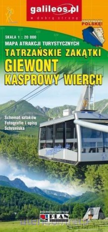 Mapa atrakcji turystycznych - Giewont, Kasprowy Wierch [KSIĄŻKA]