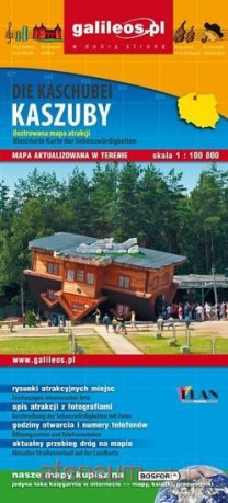 Mapa atrakcji turystycznych - Kaszuby w.niemiecka 1:100 000 [KSIĄŻKA]