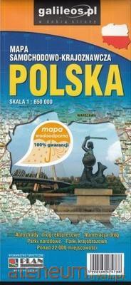 Mapa samochodowo-krajoznawcza wodoodporna - Polska 1:650 000 [KSIĄŻKA]