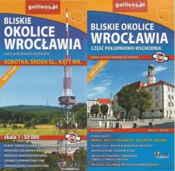 Mapa turystyczna - Bliskie ok. Wrocławia (komplet) [KSIĄŻKA]