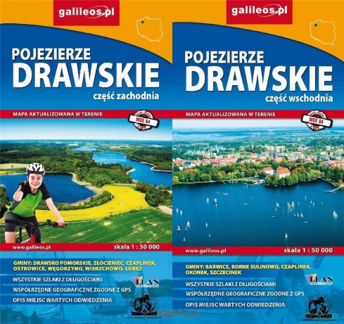 Mapa turystyczna -Pojezierze Drawskie (komplet) [KSIĄŻKA]