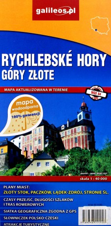 Mapa wodoodporna - Góry Złote, Góry Rychlebskie [KSIĄŻKA]