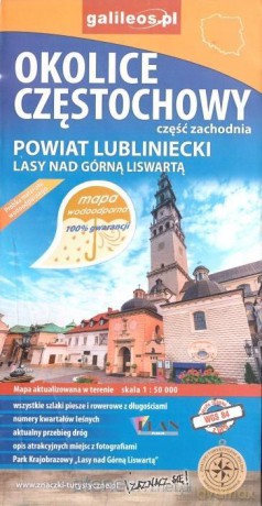 Mapa wodoodporna - okolice Częstochowy część zachodnia [KSIĄŻKA]