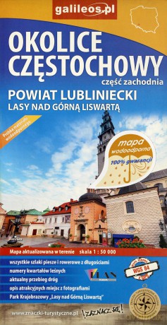 Mapa wodoodporna - okolice Częstochowy część zachodnia [KSIĄŻKA]
