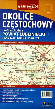 Mapa wodoodporna - okolice Częstochowy część zachodnia [KSIĄŻKA]