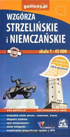 Mapa wodoodporna - Wzgórza Strzelińskie i Niemcza. [KSIĄŻKA]