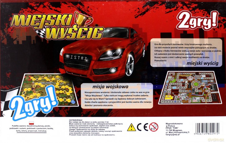 Miejski wyścig + Misja wojskowa [GRA PLANSZOWA]