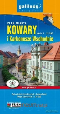 Plan miasta - Kowary, Karkonosze Wsch. 1:12 500