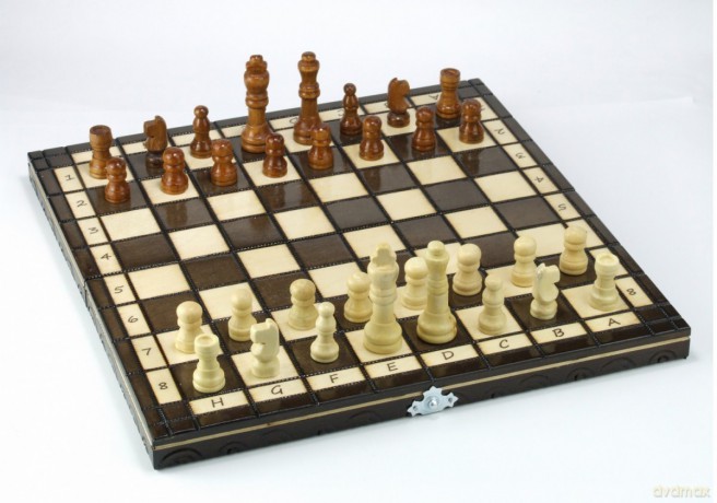 Szachy drewniane klasyczne 31 cm [GRA PLANSZOWA]