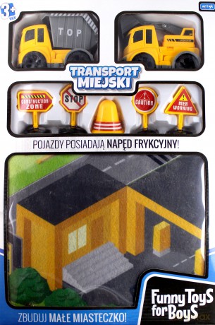 Transport miejski - Auta budowlane z matą