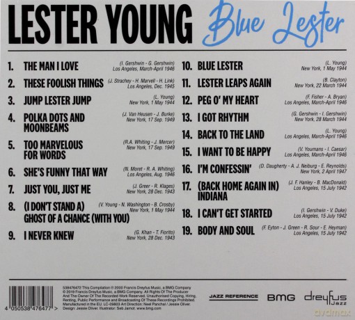 Lester Young: Blue Lester [CD]
