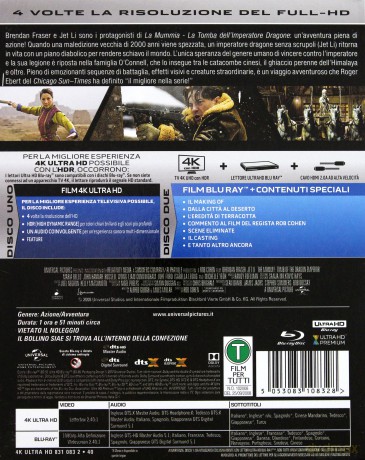 The Mummy: Tomb of the Dragon Emperor (Mumia - Grobowiec cesarza smoka) [Blu-Ray 4K]+[Blu-Ray]