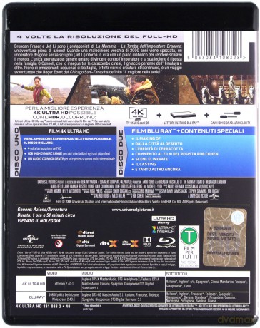 The Mummy: Tomb of the Dragon Emperor (Mumia - Grobowiec cesarza smoka) [Blu-Ray 4K]+[Blu-Ray]