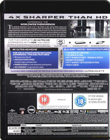 Pięćdziesiąt twarzy Greya [Blu-Ray 4K]+[Blu-Ray]