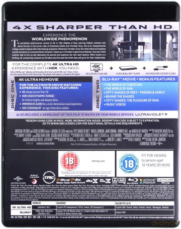 Pięćdziesiąt twarzy Greya [Blu-Ray 4K]+[Blu-Ray]