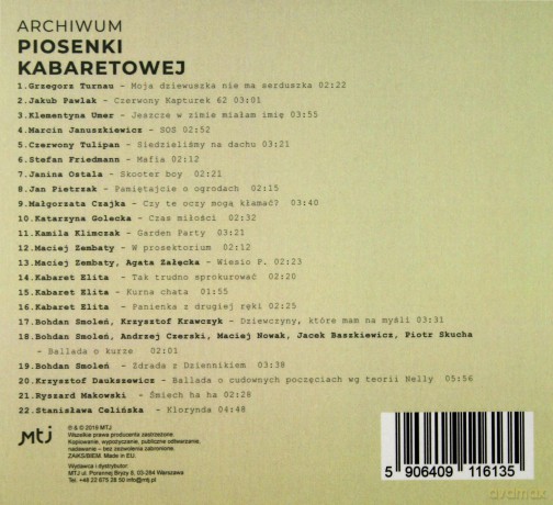 Archiwum piosenki kabaretowej [CD]