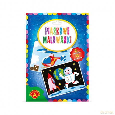 Malowanka piaskowa Astronauta helikopter
