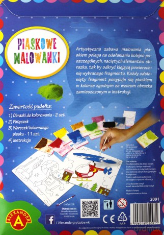 Malowanka piaskowa Astronauta helikopter