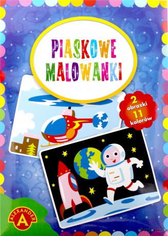 Malowanka piaskowa Astronauta helikopter