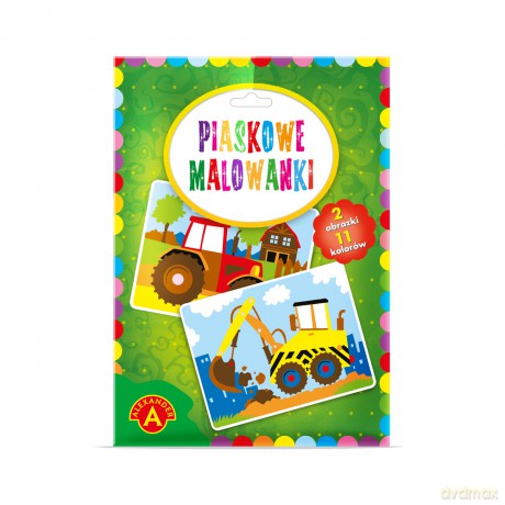 Malowanka piaskowa Koparka traktor