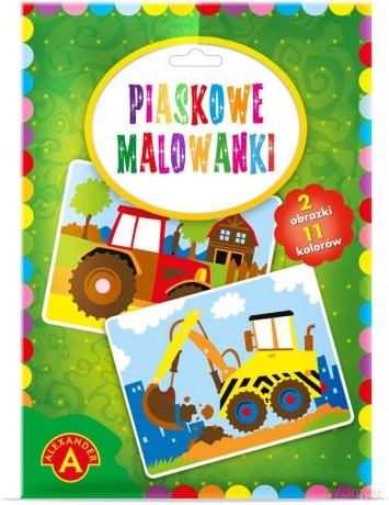 Malowanka piaskowa Koparka traktor