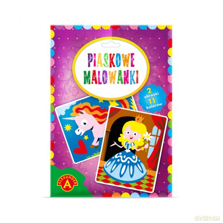 Malowanka piaskowa Księżniczka jednorożec