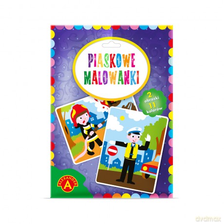 Malowanka piaskowa Policjant strażak