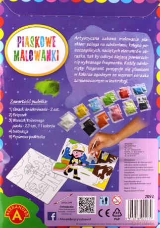 Malowanka piaskowa Policjant strażak