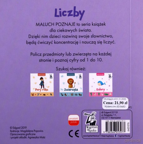 Maluch poznaje liczby - Magdalena Popovics [KSIĄŻKA]